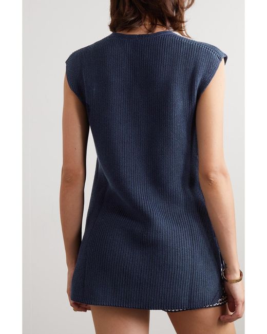 Loro Piana Blue Cotton Top