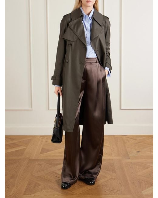 Burberry Gray Pembury Belted Cotton-Gabardine Trench Coat