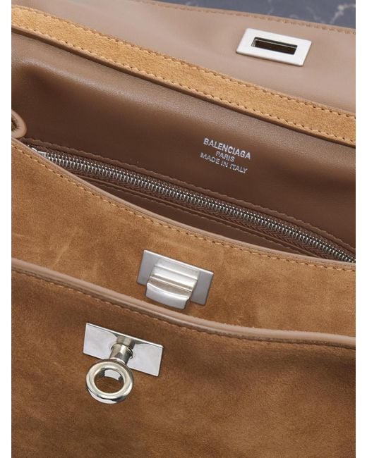 Balenciaga Brown Rodeo Small Suede Tote
