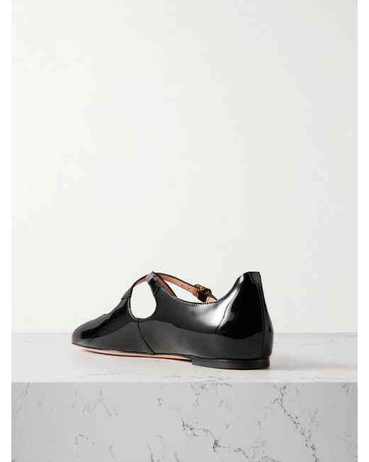 Bally Black Flache Schuhe Aus Lackleder