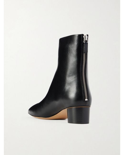 Le Monde Beryl Black Carole 35 Leather Ankle Boots