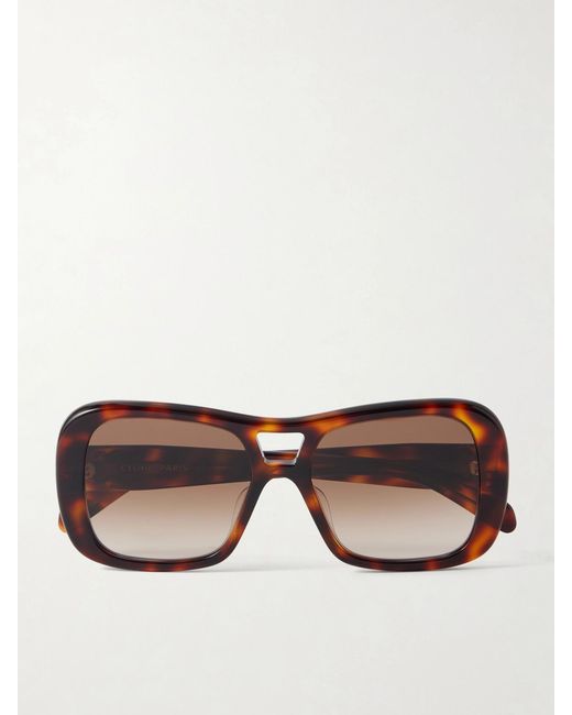 Céline Brown Aviator-Style Acetate Sunglasses