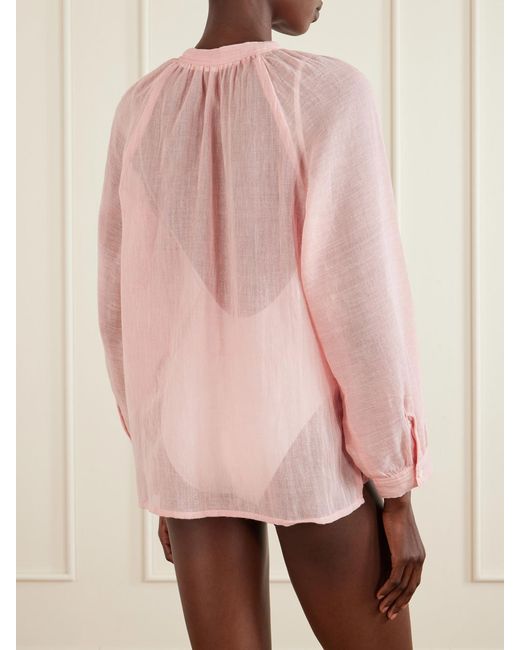 Lemlem Pink Mita Cotton Shirt