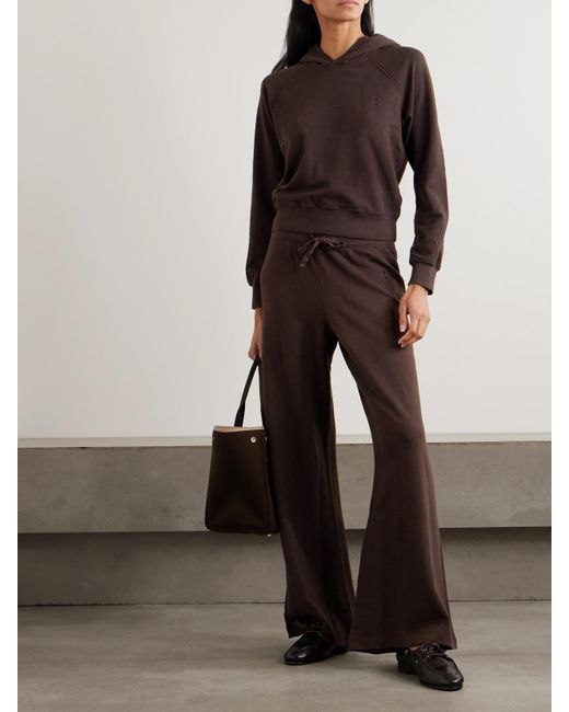 ÉTERNE Brown Sonny Hoodie Aus Baumwoll-Jersey Mit Logostickerei