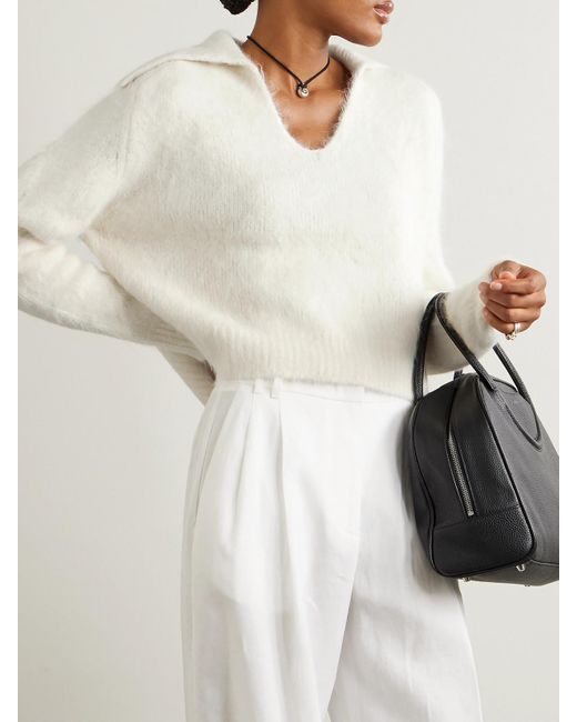Loulou de Saison Natural Ambrose Brushed Alpaca-Blend Sweater