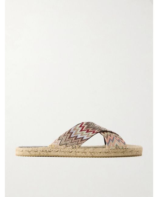 Missoni Natural Harlow Striped Woven Espadrilles
