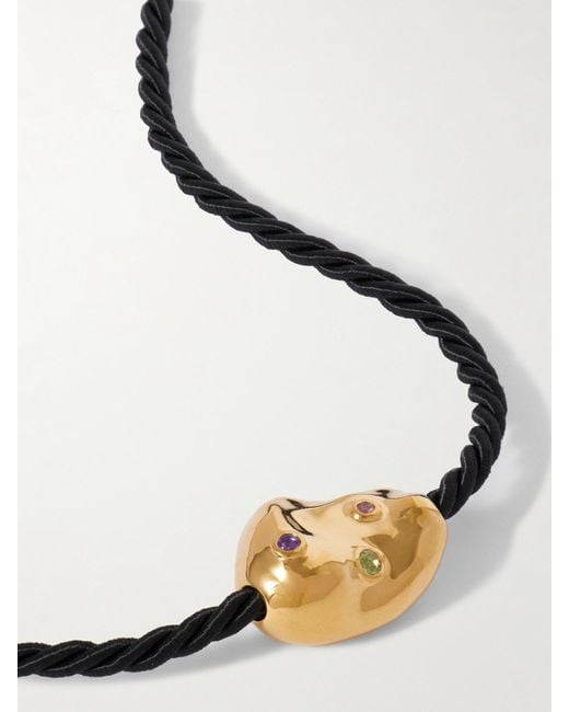 Pacharee Metallic Jahn-Plated, Multi-Stone And Cord Necklace