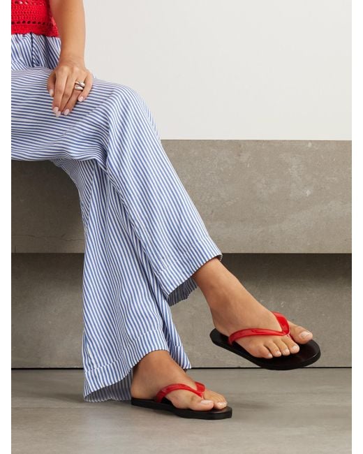 Ancient Greek Sandals Red Saionara Jelly Pvc Flip Flops