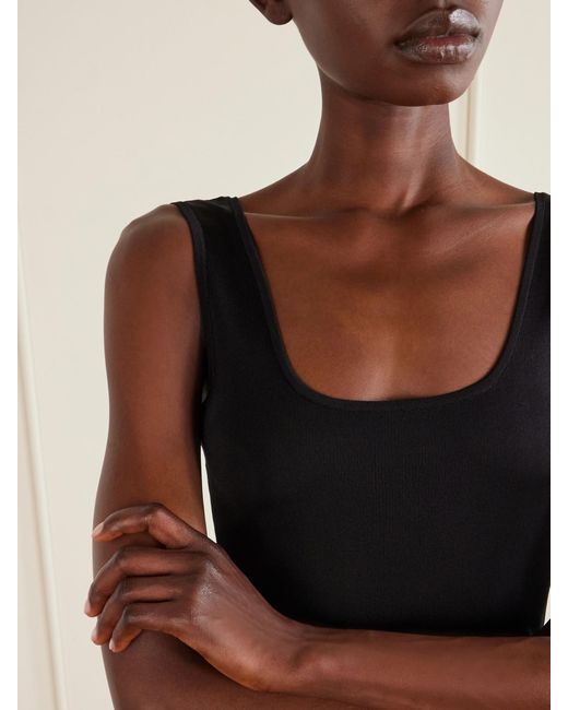 Saint Laurent Black Stretch-Jersey Dress