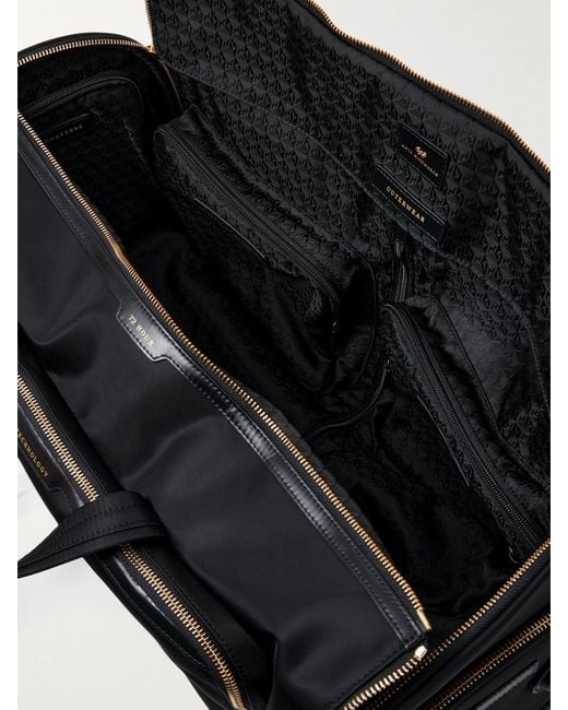 Anya Hindmarch Black 72 Hour Leather-Trimmed Econyl Weekend Bag