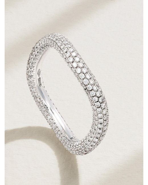 Bague En Or Blanc 18 Carats (750/1000) Et Diamants David Morris en coloris Natural