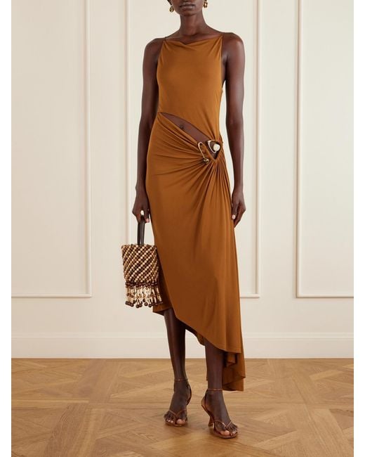 Jonathan Simkhai Brown Kelsey Croc-Effect Leather Sandals