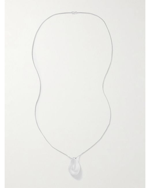 LIE STUDIO White The Betty Convertible And Leather Necklace