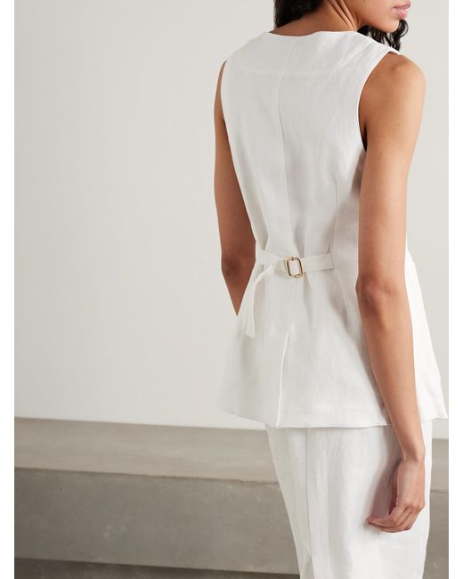 Posse White Emma Weste Aus Leinen