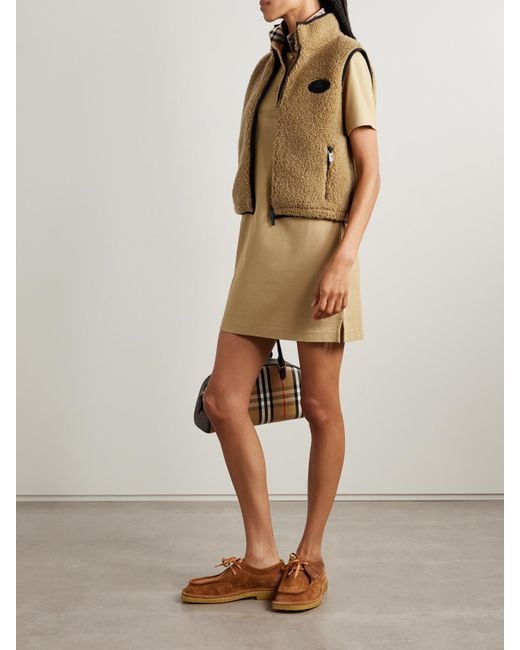 Burberry Brown Weste Aus Fleece Mit Applikation