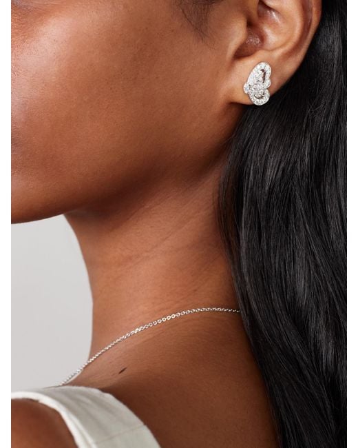 De Beers London Natural Portraits Of Nature Butterfly 18-Karat Diamond Earrings