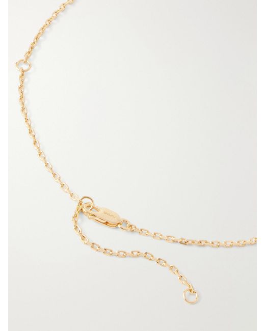 Totême White Drop Crystal-Embellished-Plated Necklace