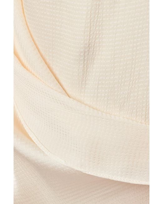 Bondi Born Natural Net Sustain Ardea Draped Seersucker Maxi Dress