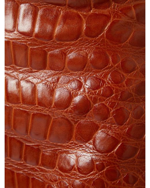 Saint Laurent Red Rock Aus Leder Mit Krokodileffekt