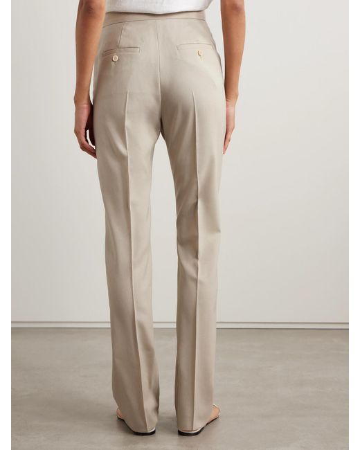 Max Mara Natural Wool, Mohair And Silk-Blend Straight-Leg Pants