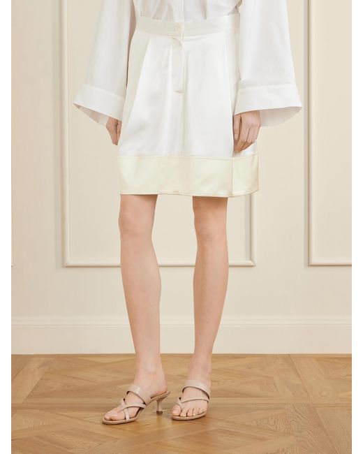 Totême Natural Satin Mini Skirt