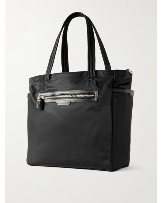 Anya Hindmarch Black Baby Leather-Trimmed Econyl Tote