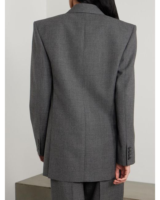 Saint Laurent Black Double-Breasted Wool Blazer