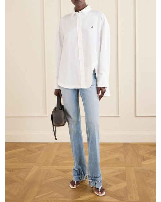 The Attico White Cotton-Poplin Shirt