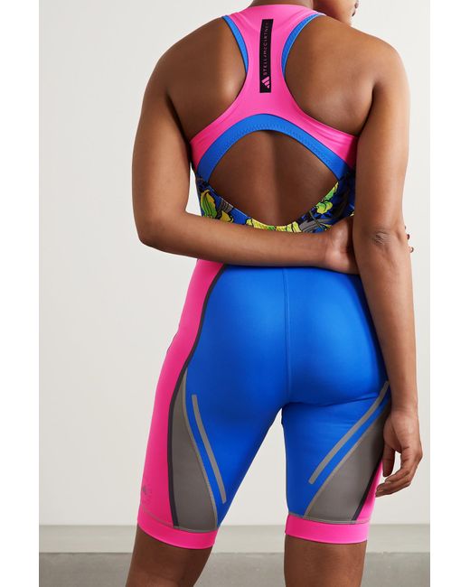 adidas By Stella McCartney Truenature Triathlonanzug Aus Lanzatech-material  In Colour-block-optik Und Cut-out in Pink | Lyst DE