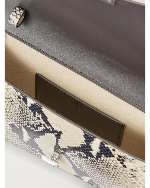 Totême  Natural T-Lock Snake-Effect Leather Shoulder Bag
