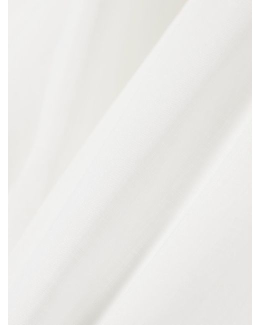Totême  White Shorts Aus Ramie