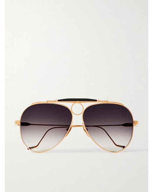 Jacques Marie Mage Metallic Duke 2-Tone Aviator-Style Sunglasses