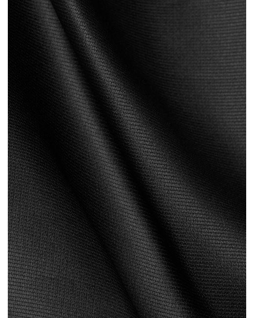 Khaite Black Luola Draped Silk-Gazar Blouse