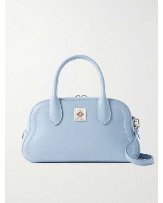 Bally Blue Unda Appliquéd Leather Tote