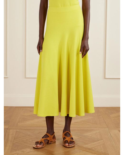 Gabriela Hearst Yellow Cairan Wool Maxi Skirt