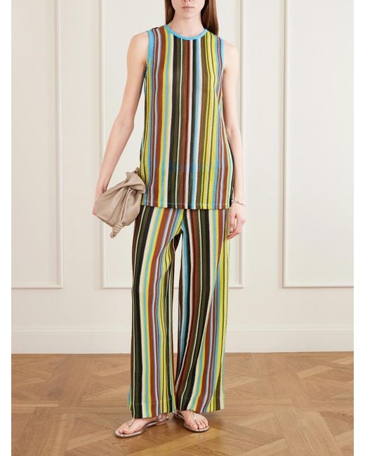 Staud Blue Valley Striped Knitted Top