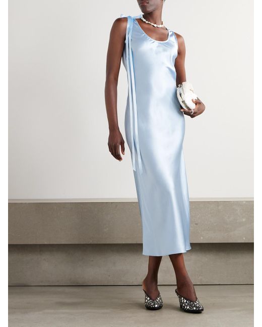 Robe Midi En Soie À Nœud Simone Rocha en coloris Blue