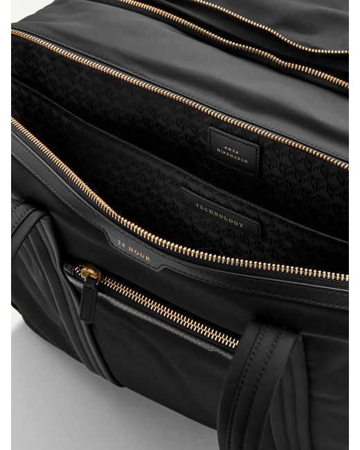 Anya Hindmarch Black 24 Hour Weekender Aus Econyl Mit Lederbesätzen