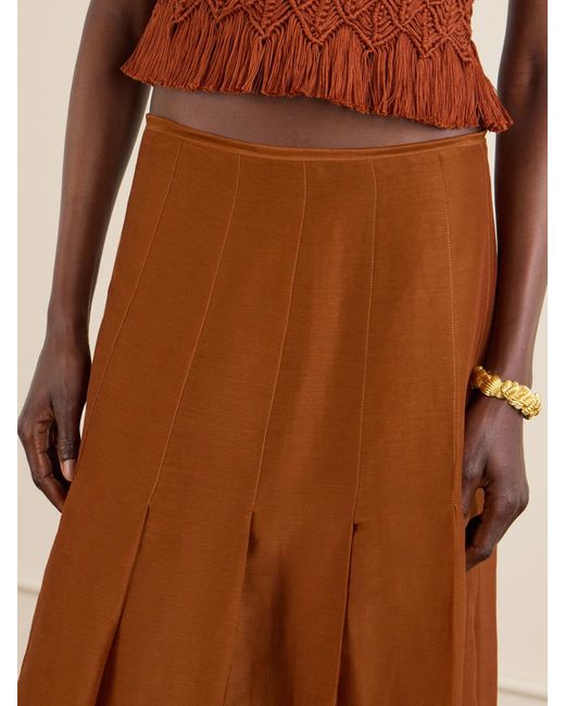 Escvdo Brown Lauri Cotton Maxi Skirt