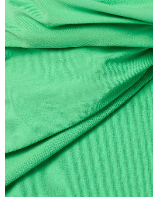 Melissa Odabash Green Zanzibar Ruched Halterneck Swimsuit