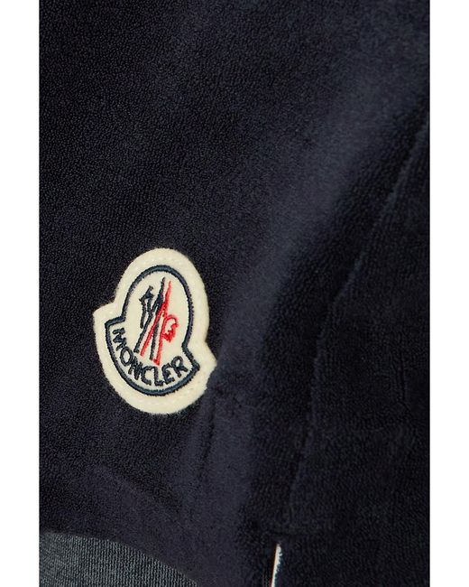 Moncler Blue Cotton-Blend Terry Shorts