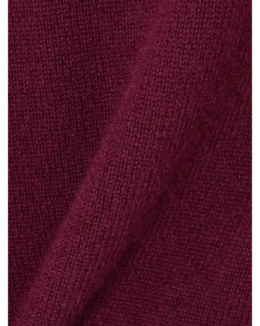 Allude Red Cashmere Cardigan