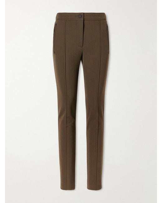 Moncler Natural Skinny Stretch-Twill Straight-Leg Ski Pants