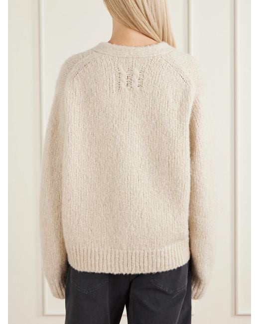 Nili Lotan Natural Lorana Wool And Cashmere-Blend Cardigan