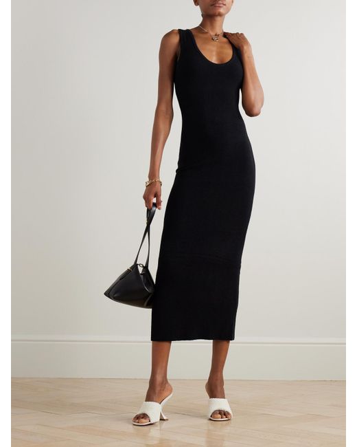 Sir Black Chiara Maxikleid Aus Bouclé Aus Einer Baumwollmischung