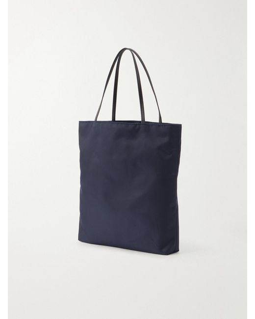 Valesque Blue Thea Leather-Trimmed Nylon Tote Bag