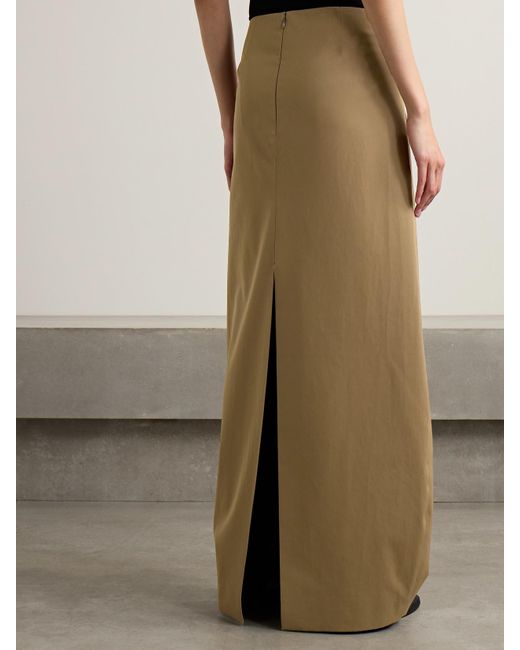 Khaite Natural Lauson Twill Maxi Skirt