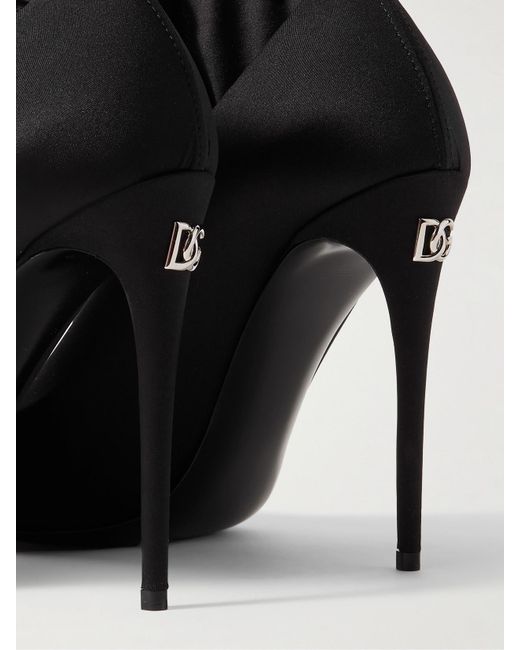 Dolce & Gabbana Black Sock Boots Aus Stretch-Jersey