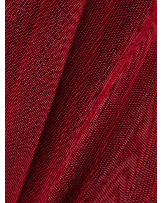 Pantalon En Laine Mélangée À Rayures Bottega Veneta en coloris Red