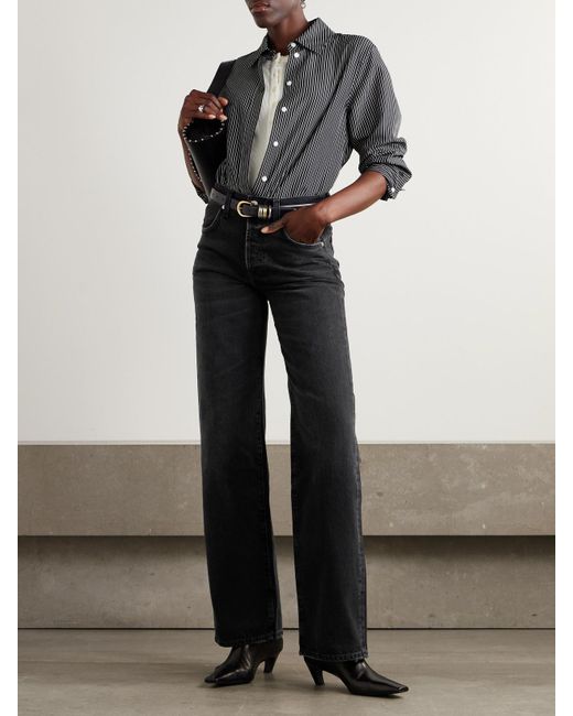 Citizens of Humanity Black Annina High-Rise Wide-Leg Jeans